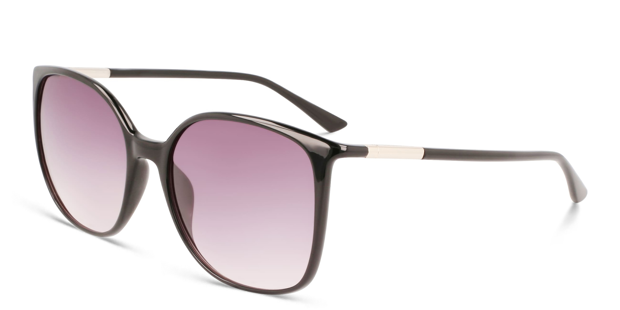 Shop Calvin Klein Oversized Square Sunglasses in Black online.