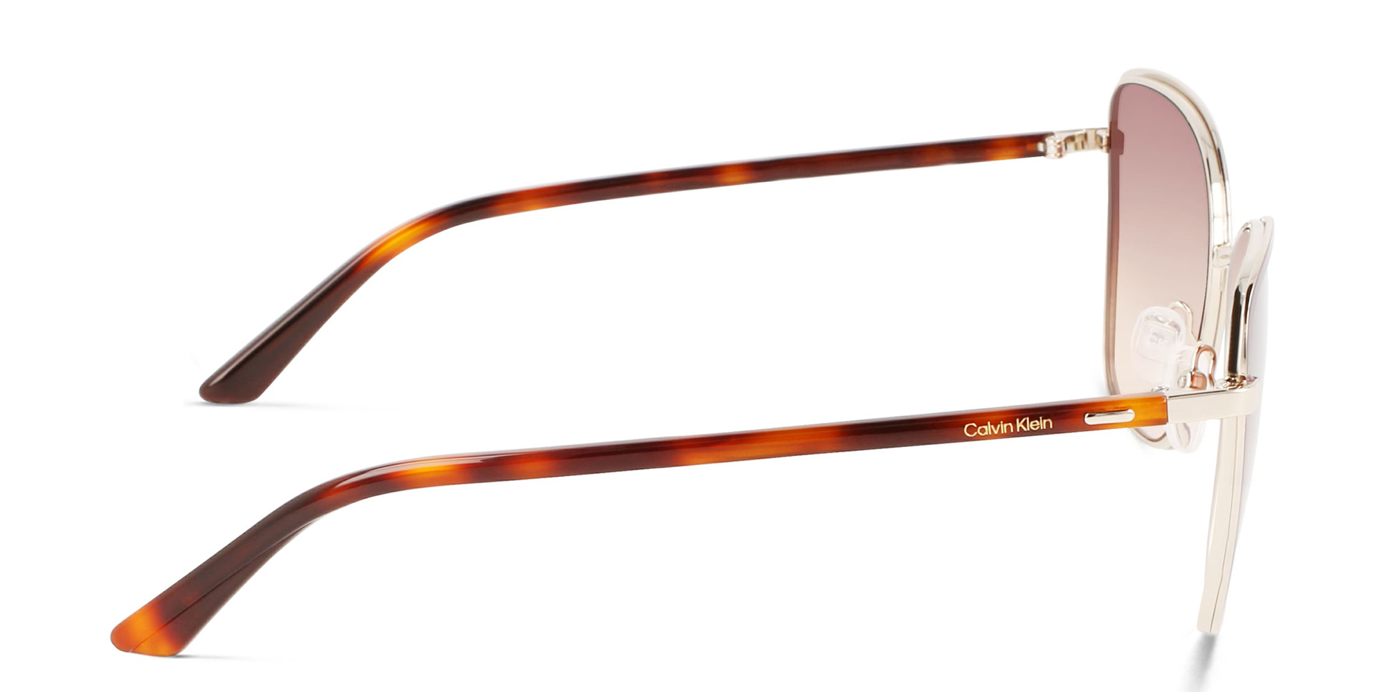 Shop Calvin Klein Cat-Eye Sunglasses in Brown online.