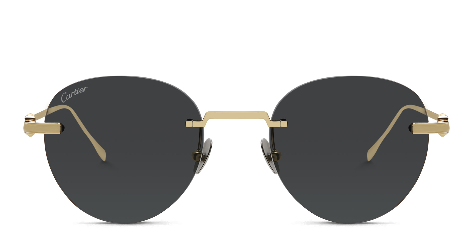 Cartier Pasha de Cartier Round Sunglasses in Gold – Product Photo 1