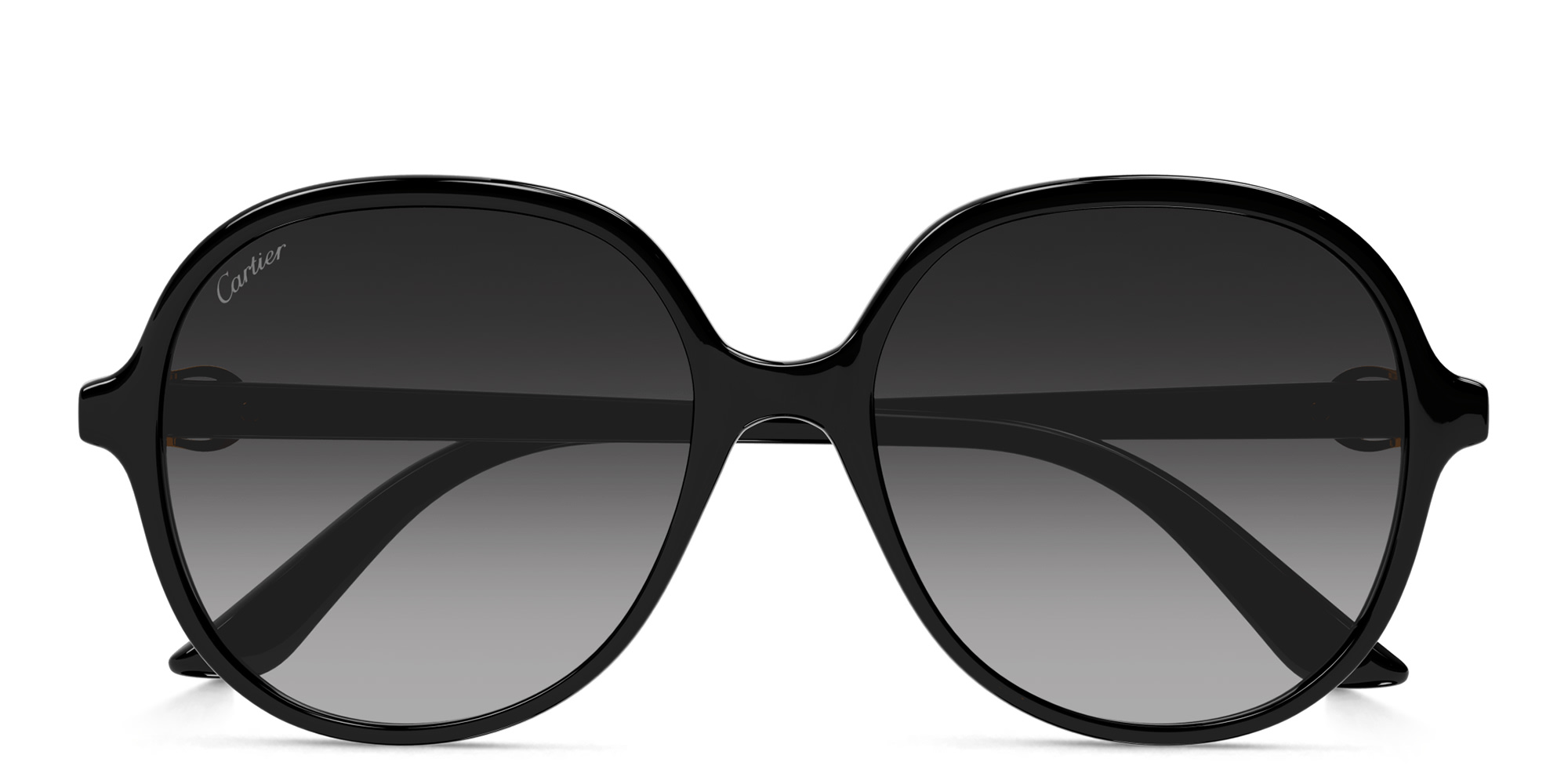Shop Cartier Signature C de Cartier Panthos Sunglasses in Black online.