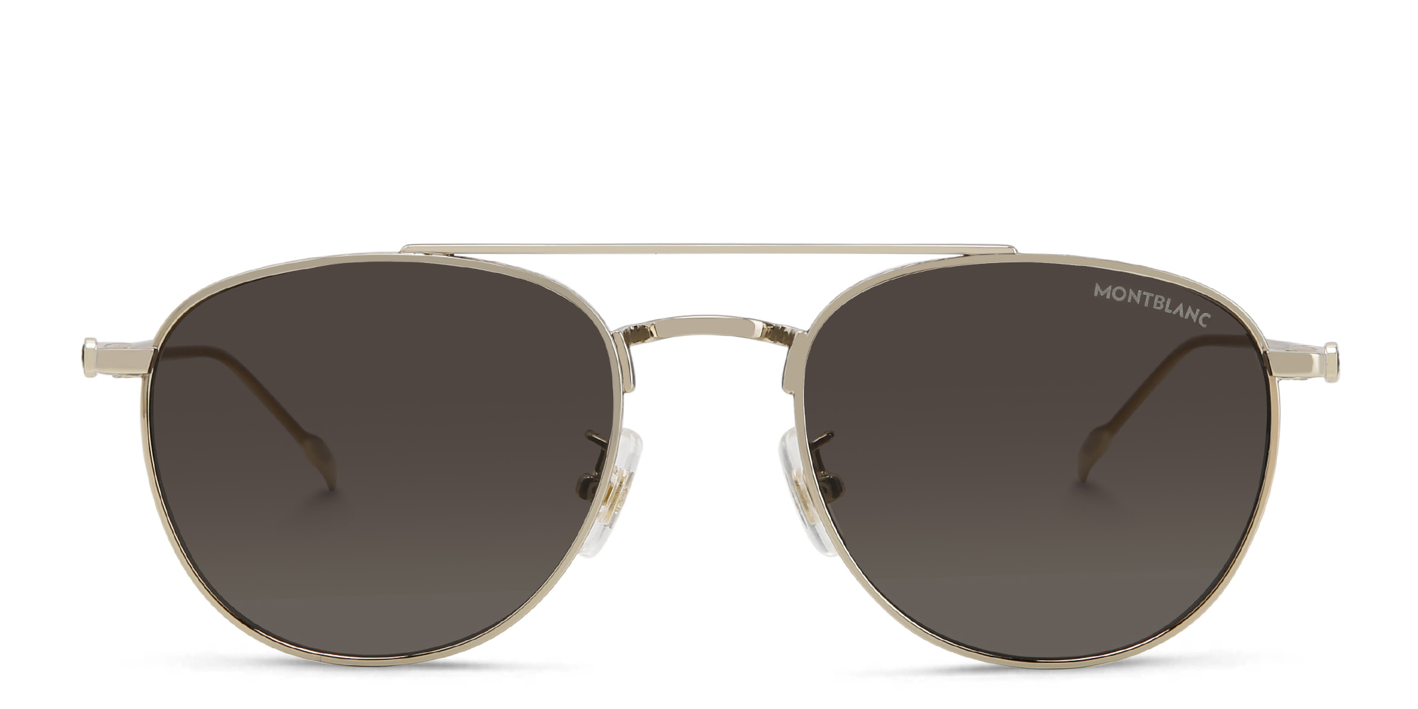 Montblanc Gold and silver Round Sunglasses Montblanc MB0363S Sunglasses | Select Eyewear main image 2