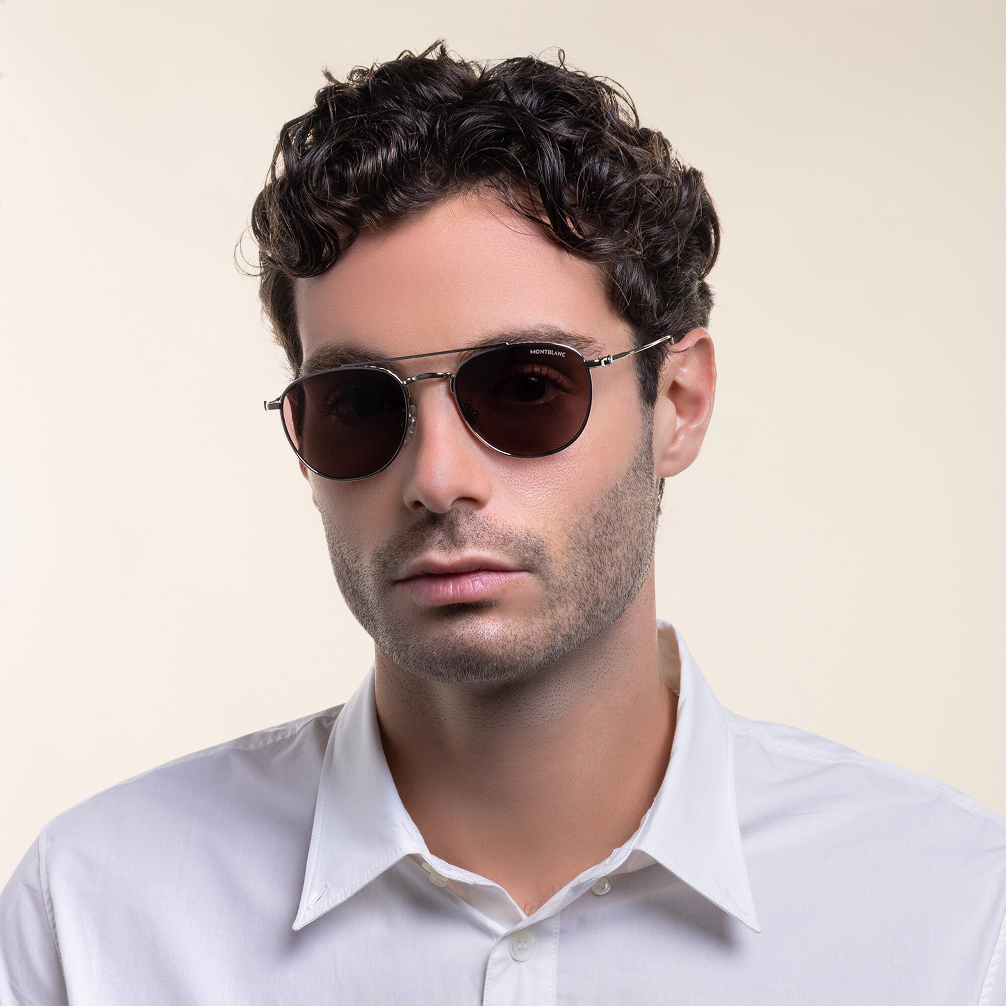 MONTBLANC Pilot Sunglasses in Silver – Product Photo 5