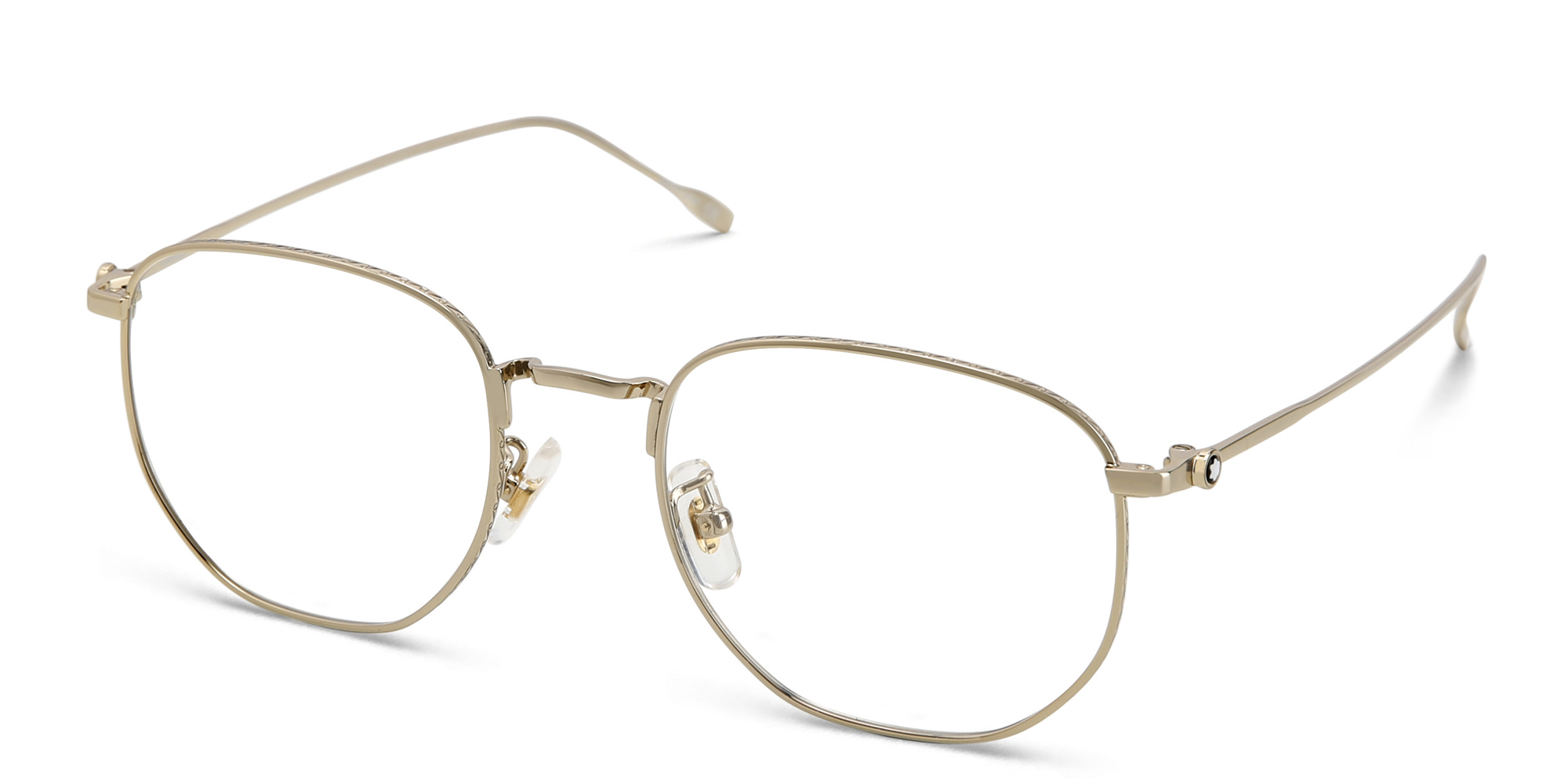 MONTBLANC Irregular Eyeglasses in Gold – Product Photo 2