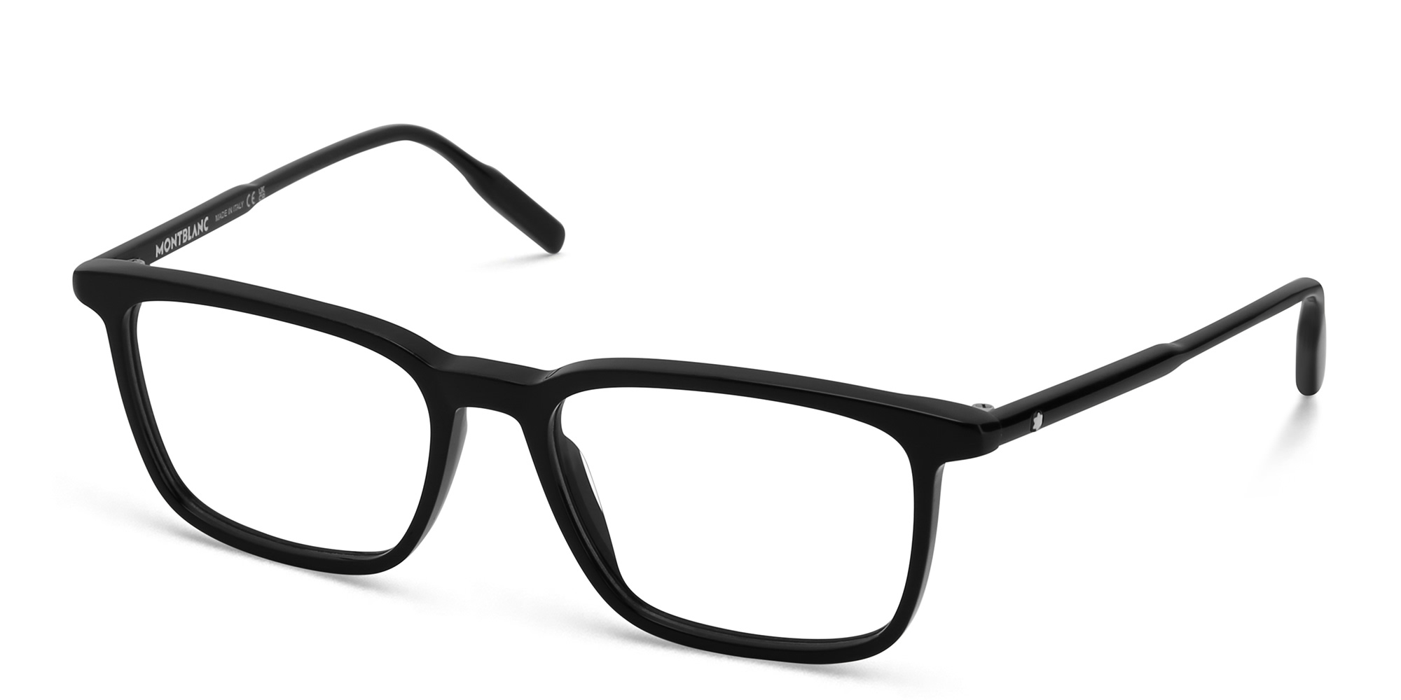 Shop MONTBLANC Square Eyeglasses in Black online.