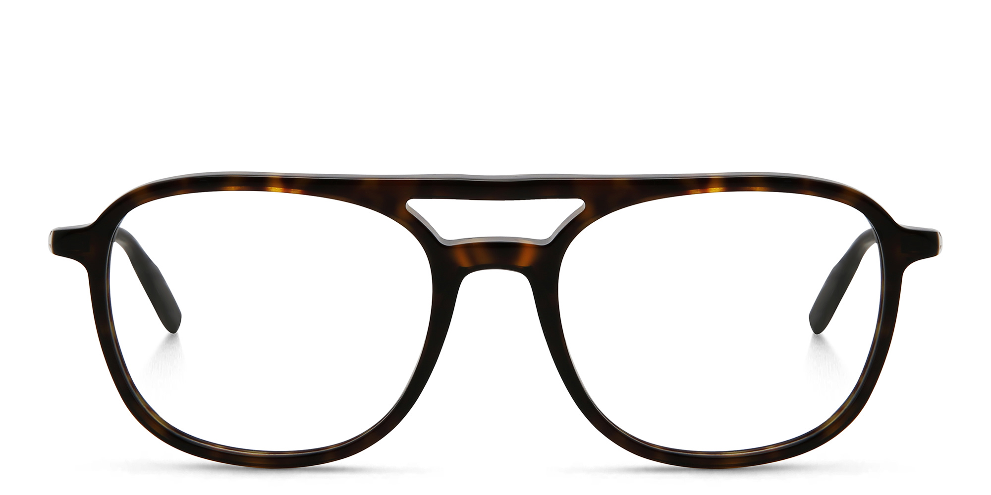 MONTBLANC Wide Aviator Eyeglasses in Havana – Product Photo 1