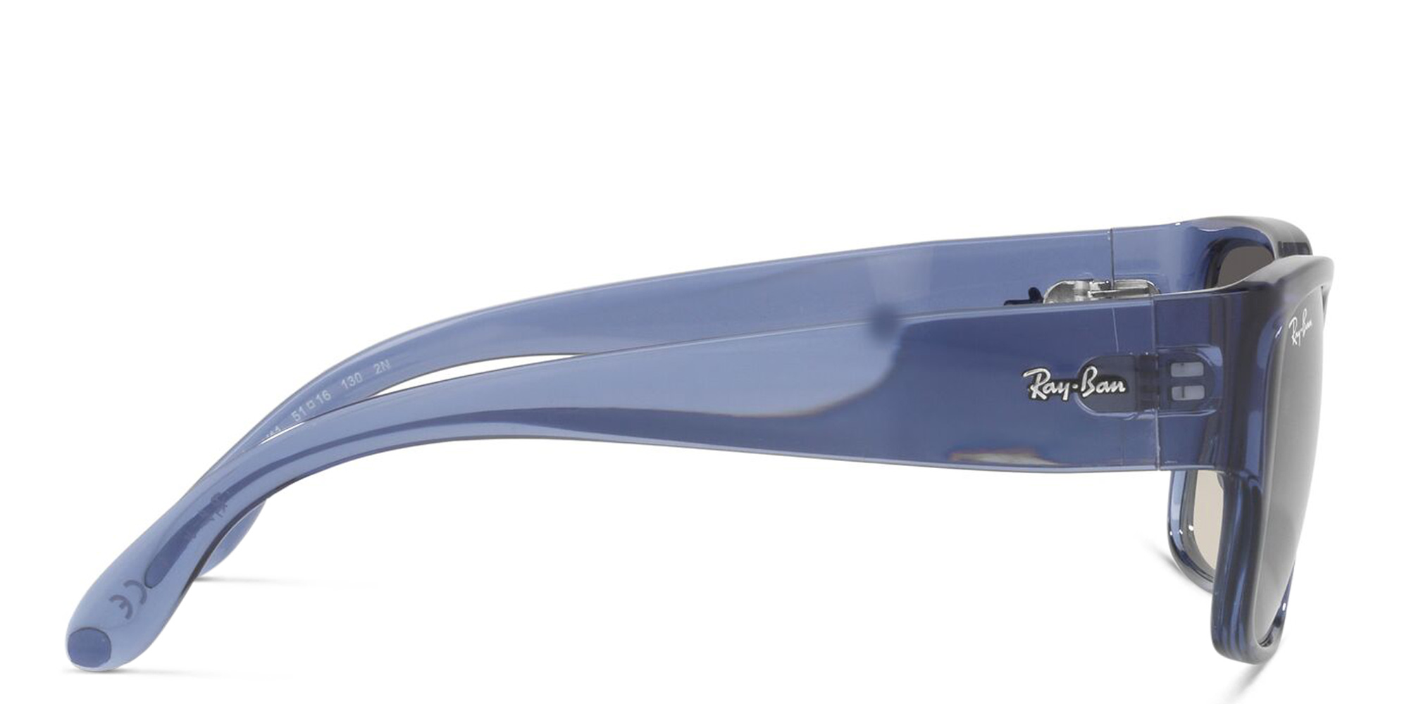 Ray-Ban Junior kids Square Sunglasses in Transparent Blue – Product Photo 3