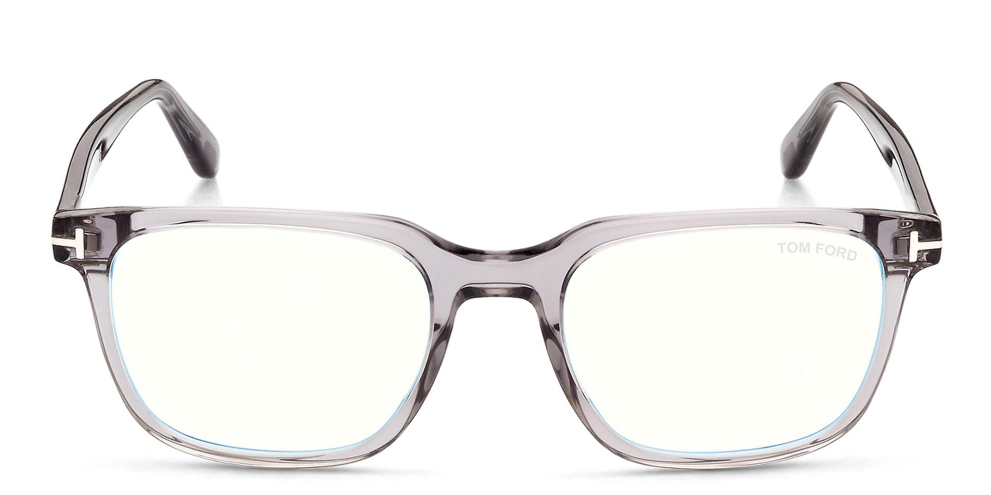 Shop TOM FORD Square Eyeglasses in Shiny Grey online.