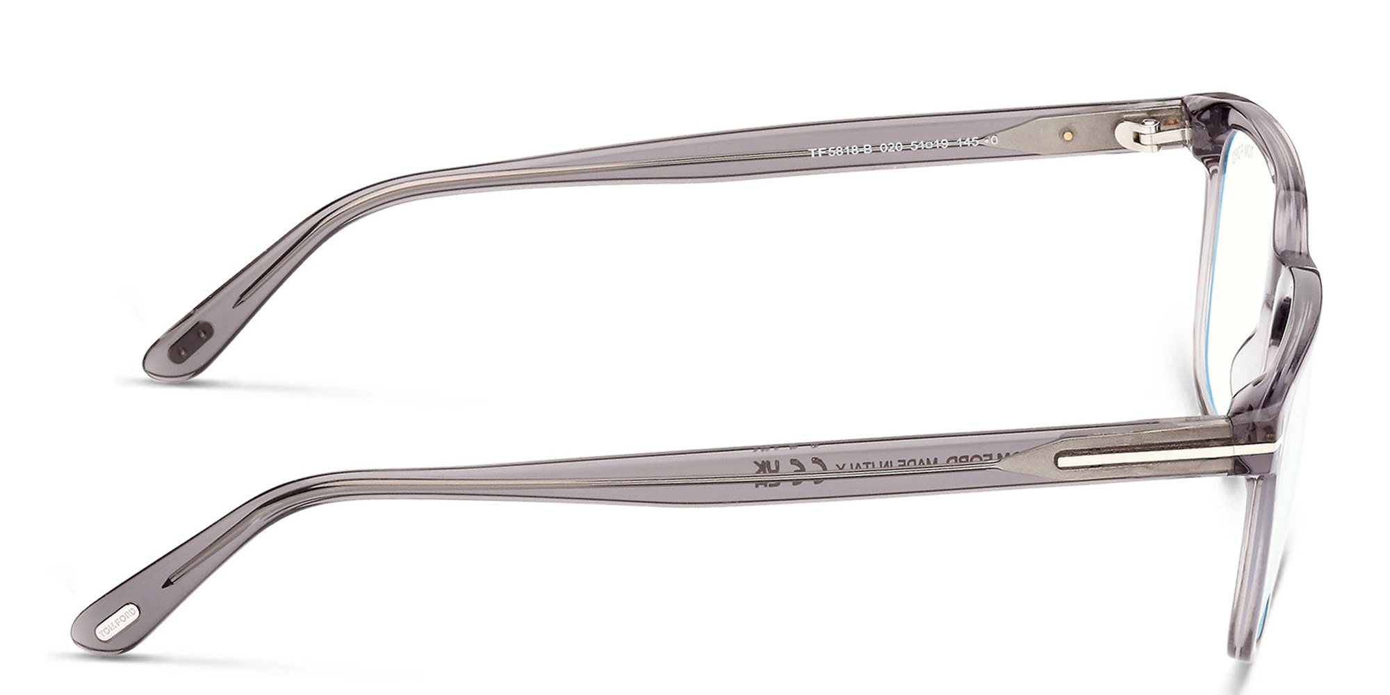 Shop TOM FORD Square Eyeglasses in Shiny Grey online.