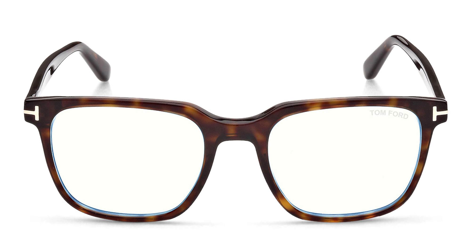 Shop TOM FORD Square Eyeglasses in Dark Havana online.