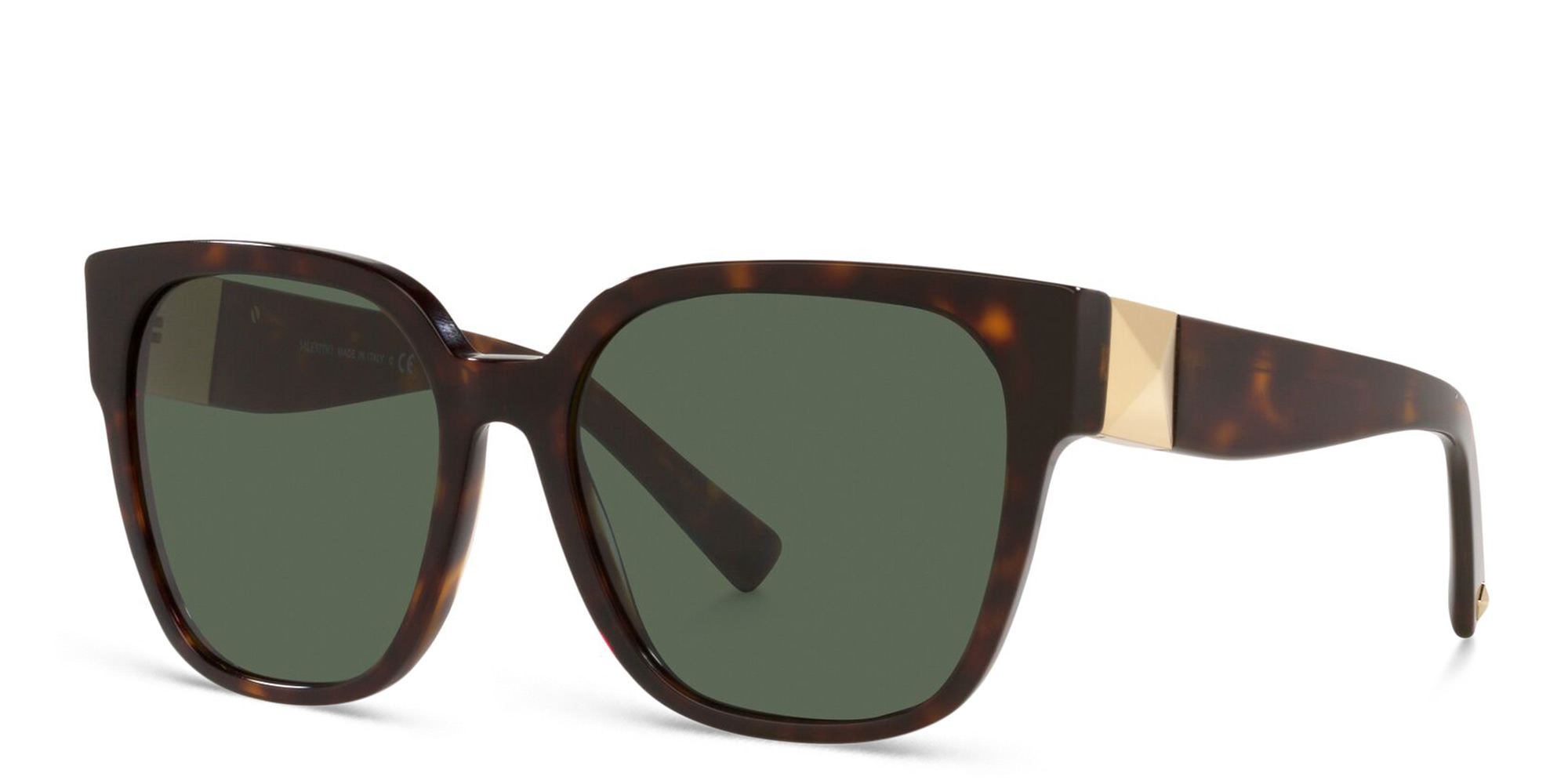 VALENTINO Stud Square Sunglasses in Havana – Product Photo 2