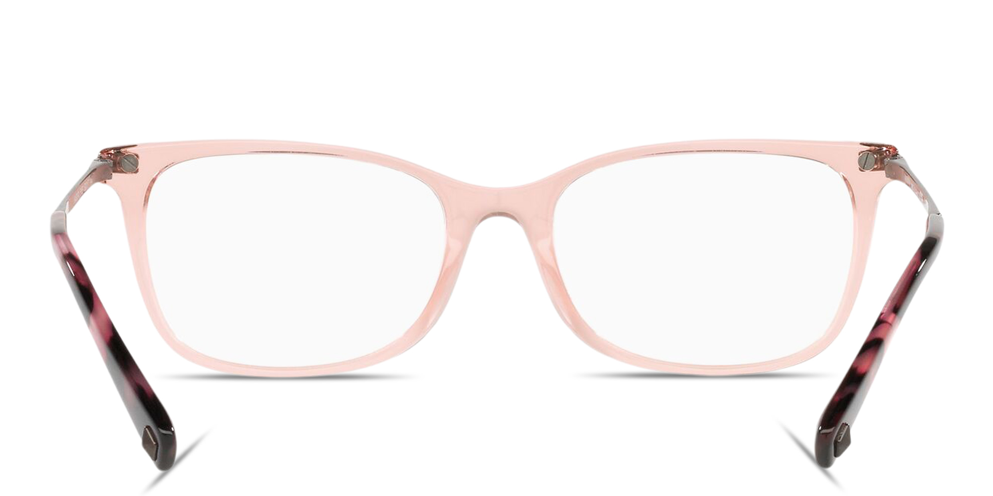 VALENTINO Stud Rectangle Eyeglasses in Transparent Pink – Product Photo 4
