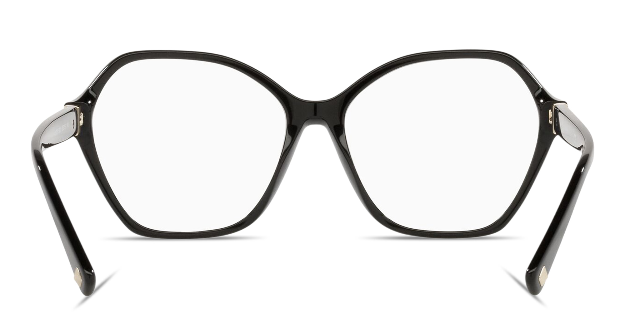 VALENTINO Studs Wide Irregular Eyeglasses in Black – Product Photo 4