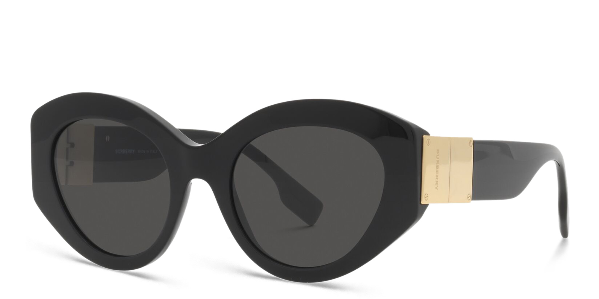 Shop BURBERRY Cat Eye Sunglasses in Black online.