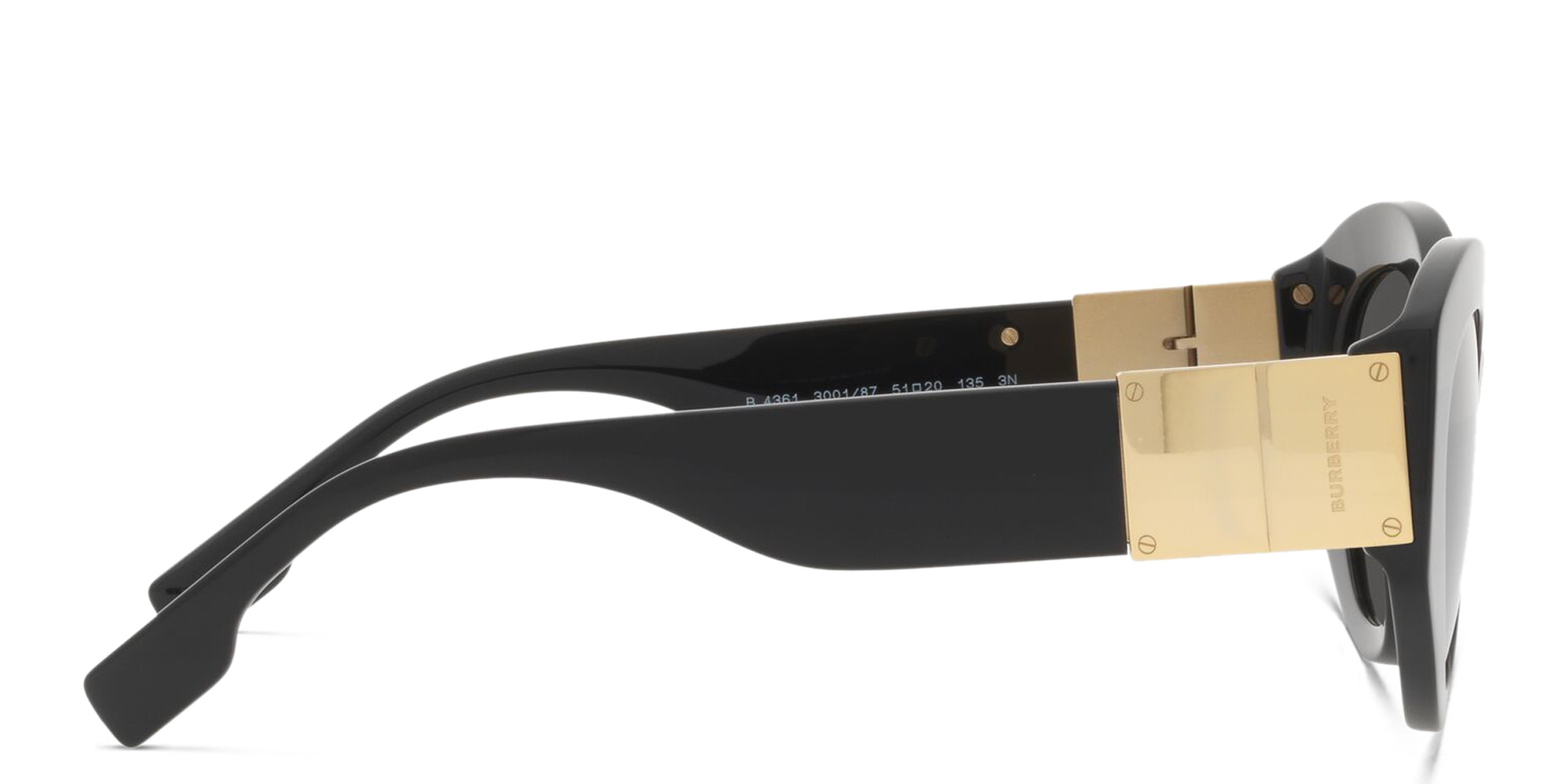 Shop BURBERRY Cat Eye Sunglasses in Black online.