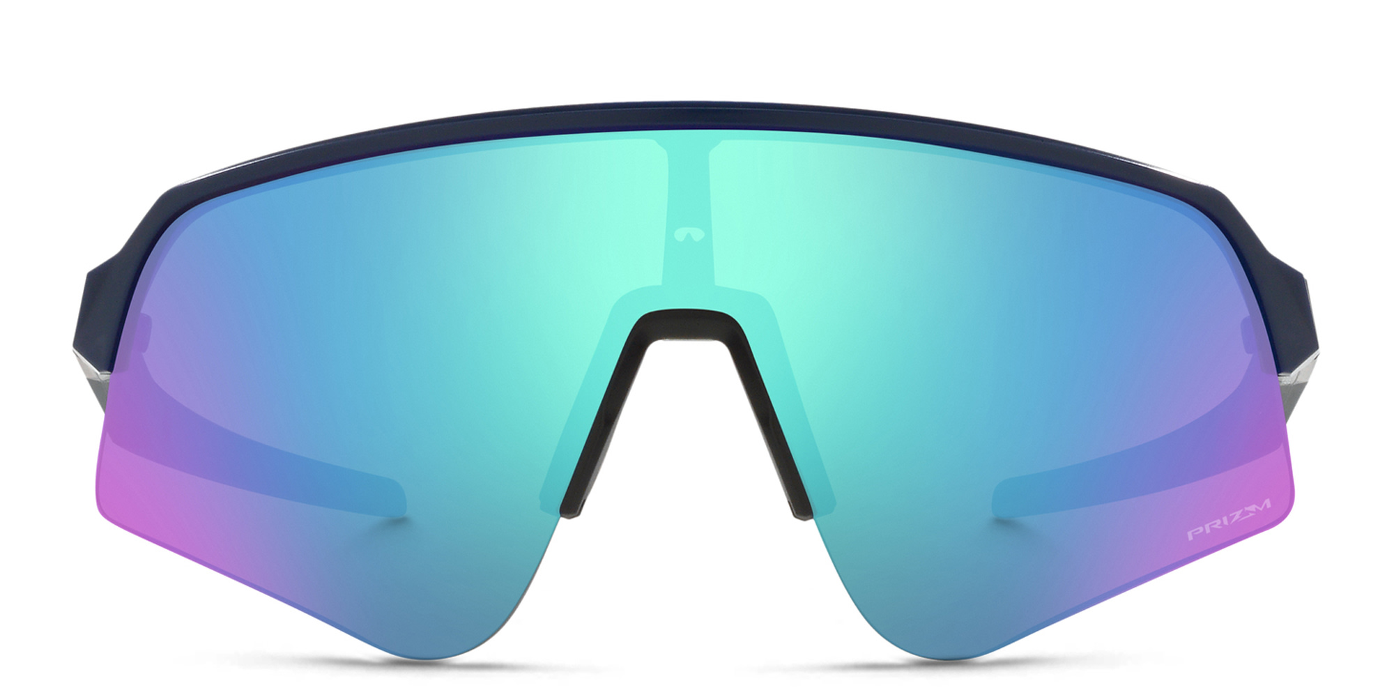Shop Oakley Sutro Lite Sweep Half-Rim Rectangle Sunglasses in Blue online.