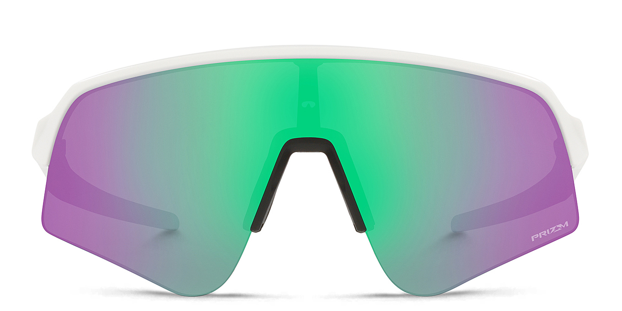 Shop Oakley Sutro Lite Sweep Half-Rim Rectangle Sunglasses in White online.