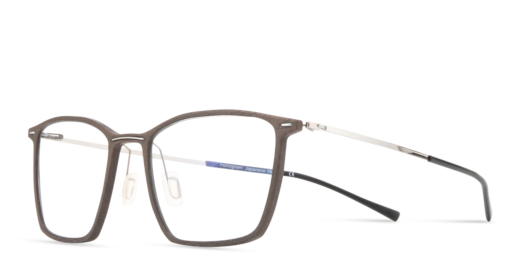 Shop MONOGRAM Rectangle Eyeglasses in Brown online.