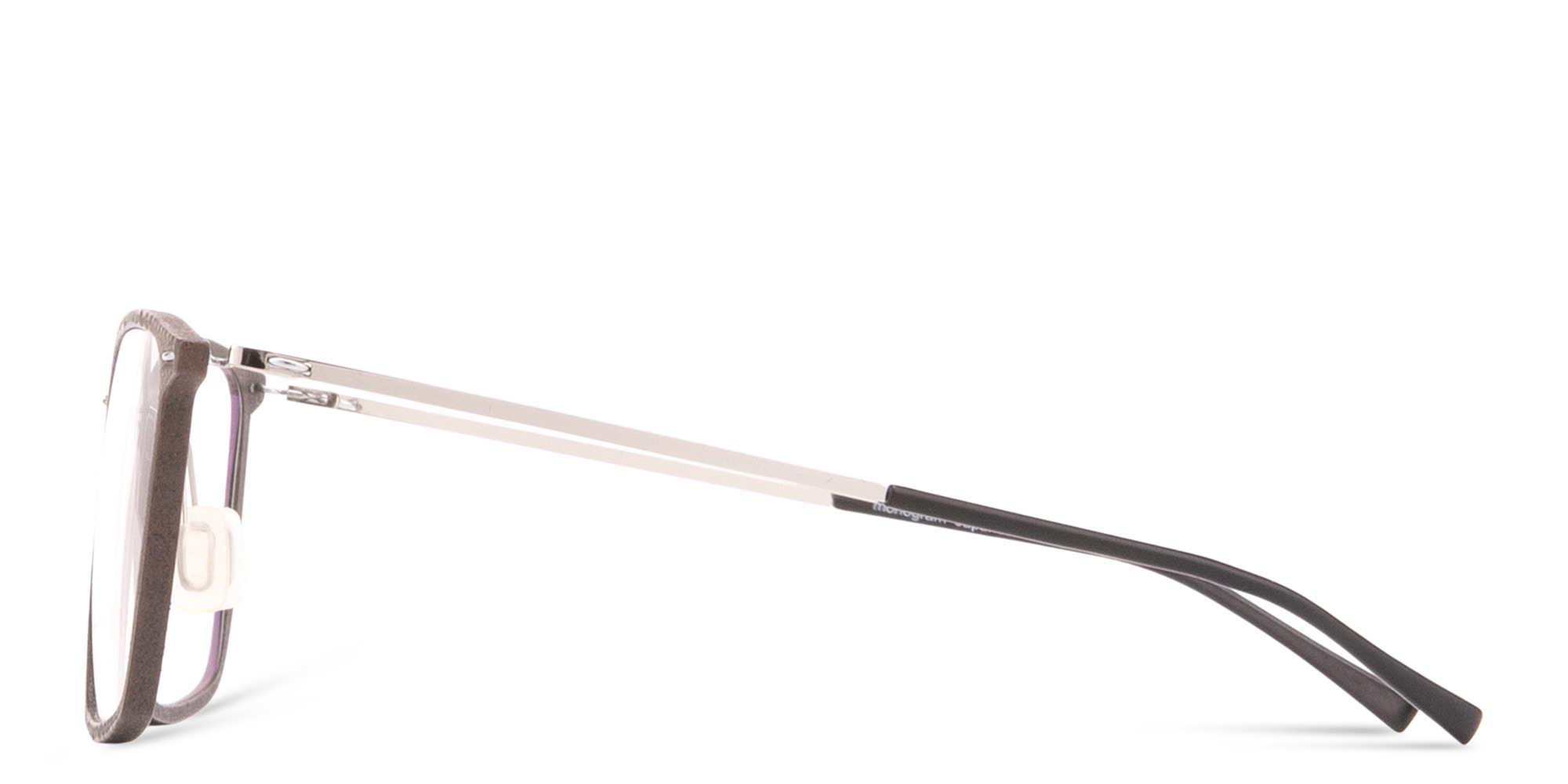 Shop MONOGRAM Rectangle Eyeglasses in Brown online.