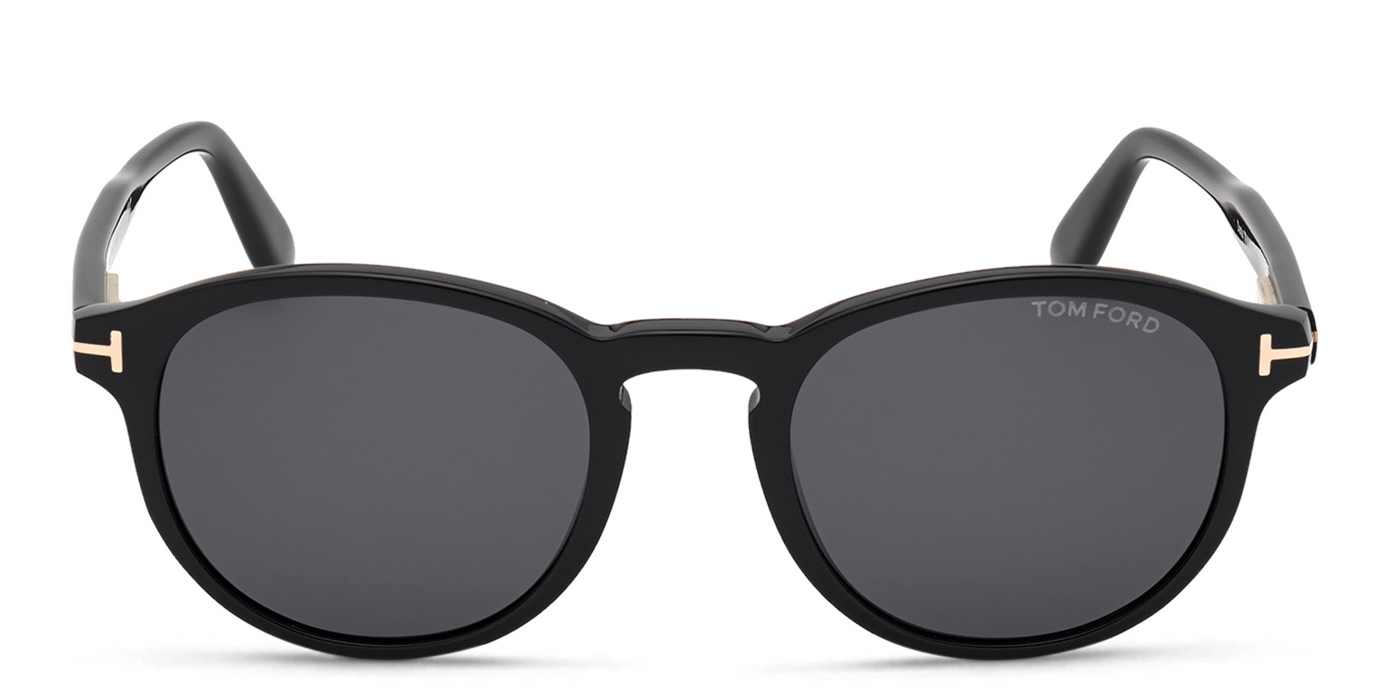 TOM FORD Round Sunglasses in Shiny Black – Product Photo 1