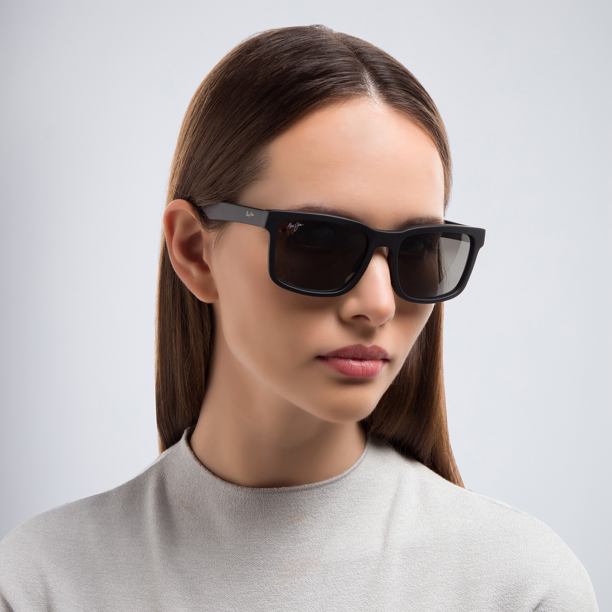 Maui Jim Stone Shack Unisex Square Sunglasses in Black – Product Photo 5