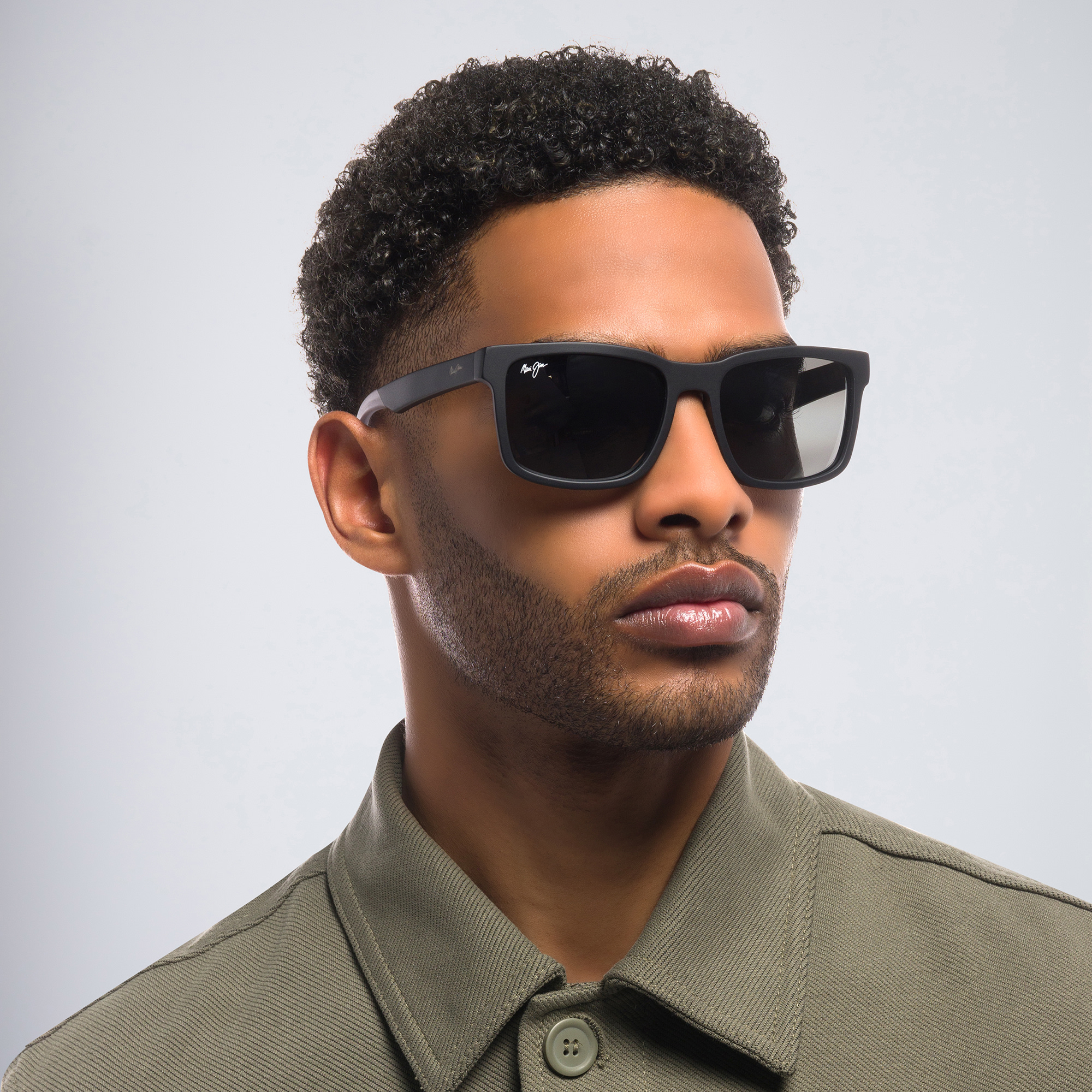 Maui Jim Stone Shack Unisex Square Sunglasses in Black – Product Photo 8