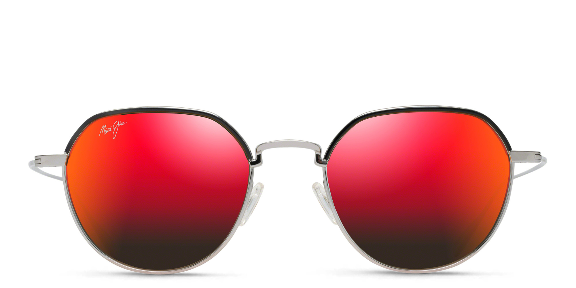 Maui Jim Island Eyes Unisex Round Sunglasses in Gunmetal – Product Photo 1