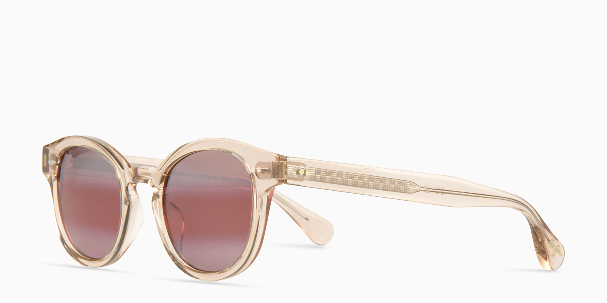 Maui Jim Joy Ride Unisex Round Sunglasses in Rose Gold – Product Photo 2