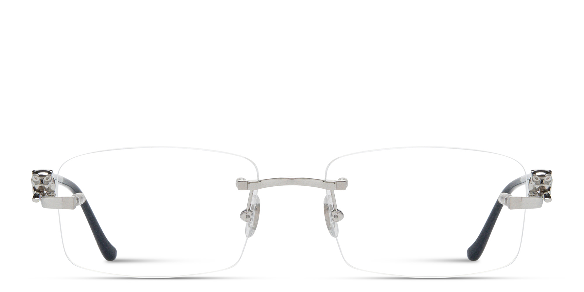 نظارات طبية بانتير دو كارتييه بتصميم مستطيل من كارتييه بلون فضي - صورة المنتج 1