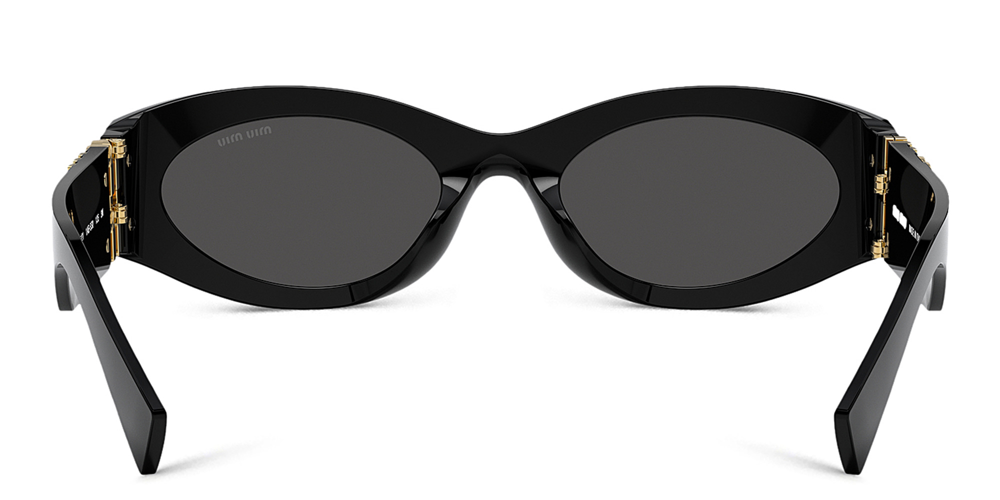 MIU MIU Oval Sunglasses in Black – Product Photo 4