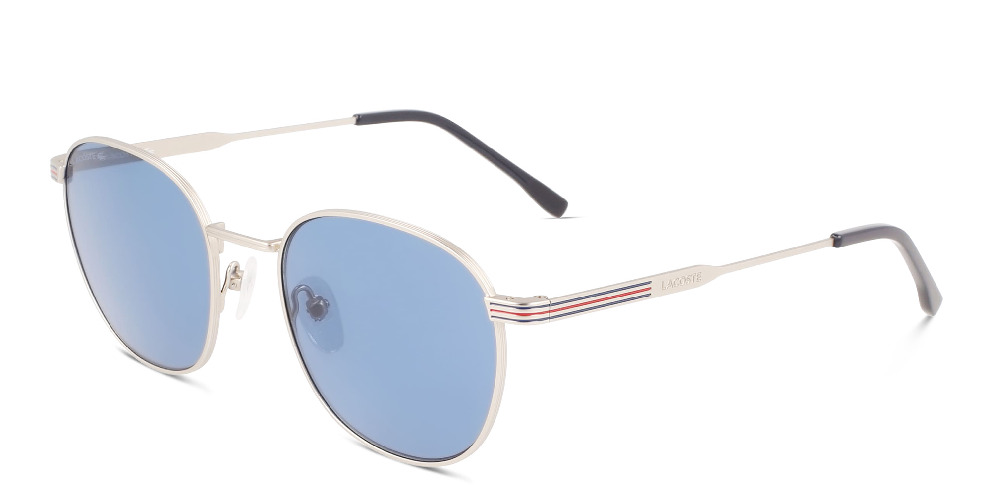 Lacoste Round Sunglasses in Silver – Product Photo 2