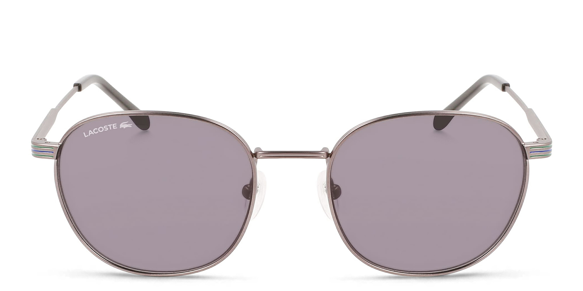 Shop Lacoste Round Sunglasses in Gunmetal online.