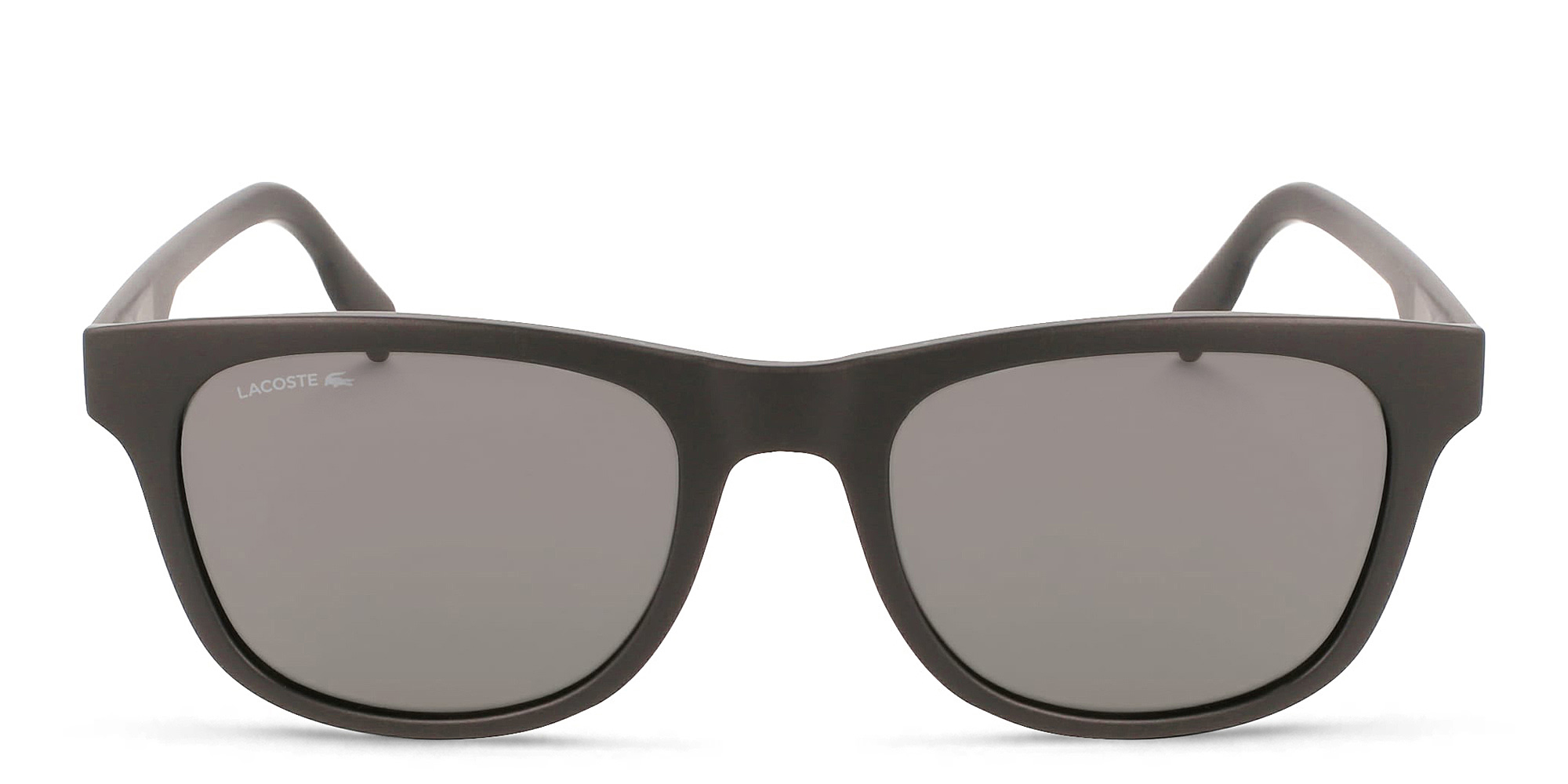 Shop Lacoste Rectangle Sunglasses in Black online.