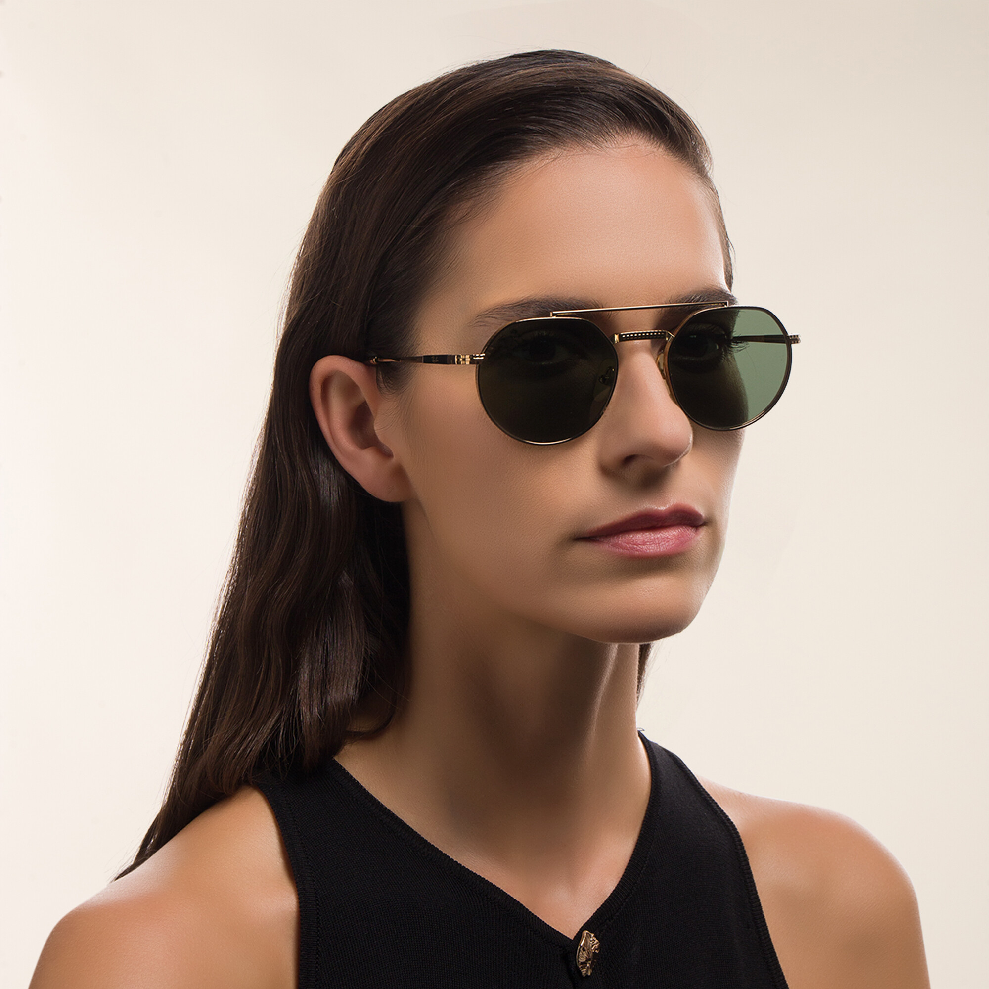 Shop Ray-Ban Jack II Titanium Unisex Irregular Sunglasses in Gold online.