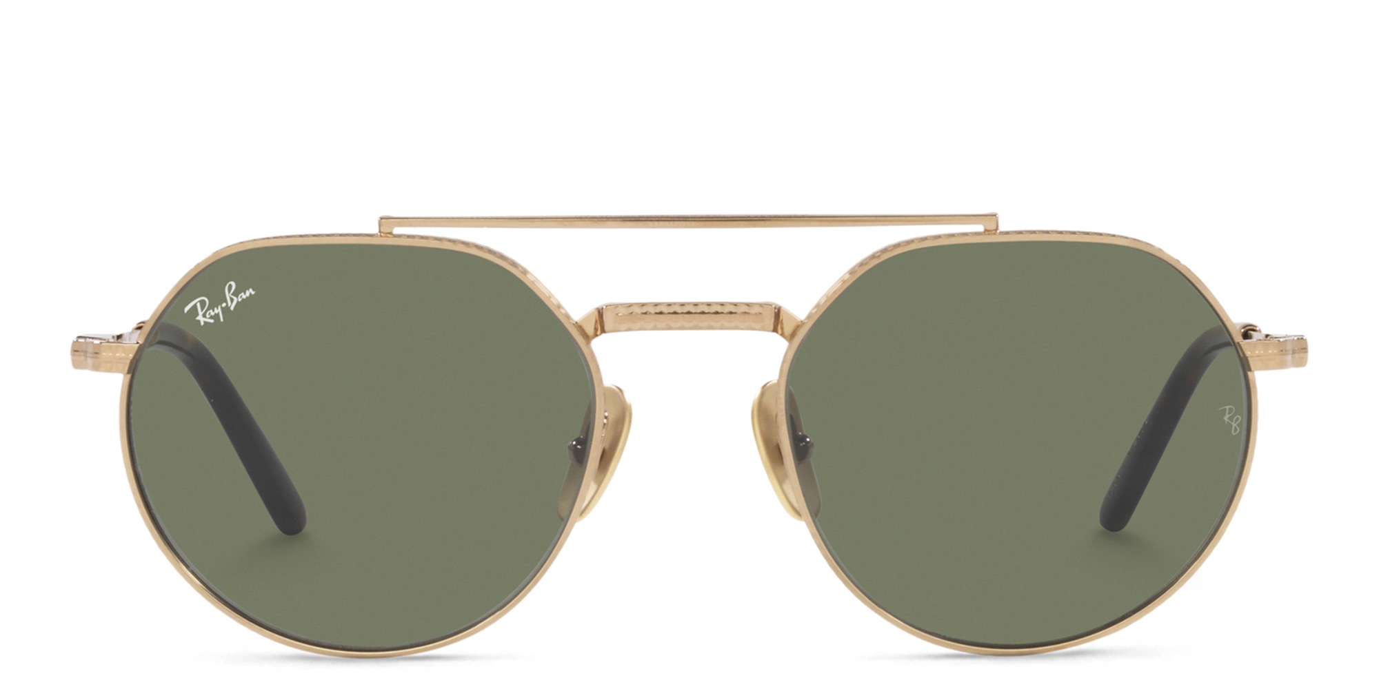 Shop Ray-Ban Jack II Titanium Unisex Irregular Sunglasses in Gold online.
