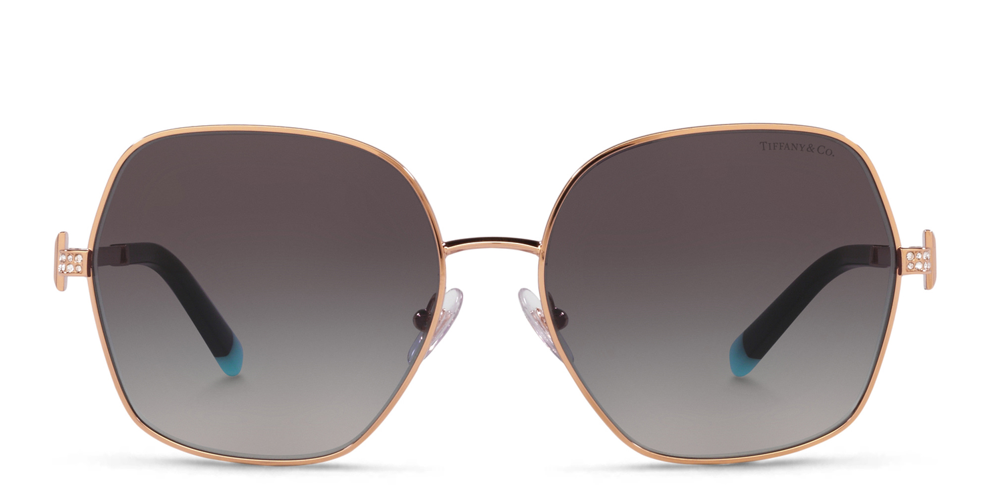 TIFFANY Oversized Irregular Sunglasses in Black – Product Photo 1