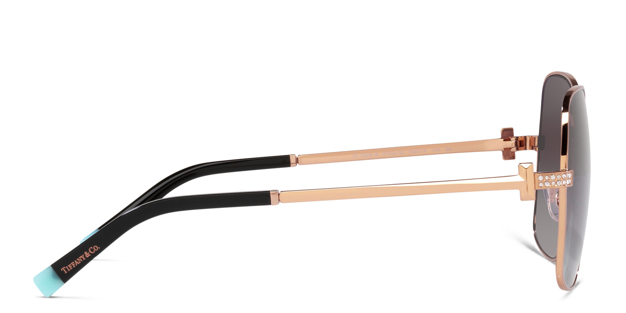 TIFFANY Oversized Irregular Sunglasses in Black – Product Photo 3