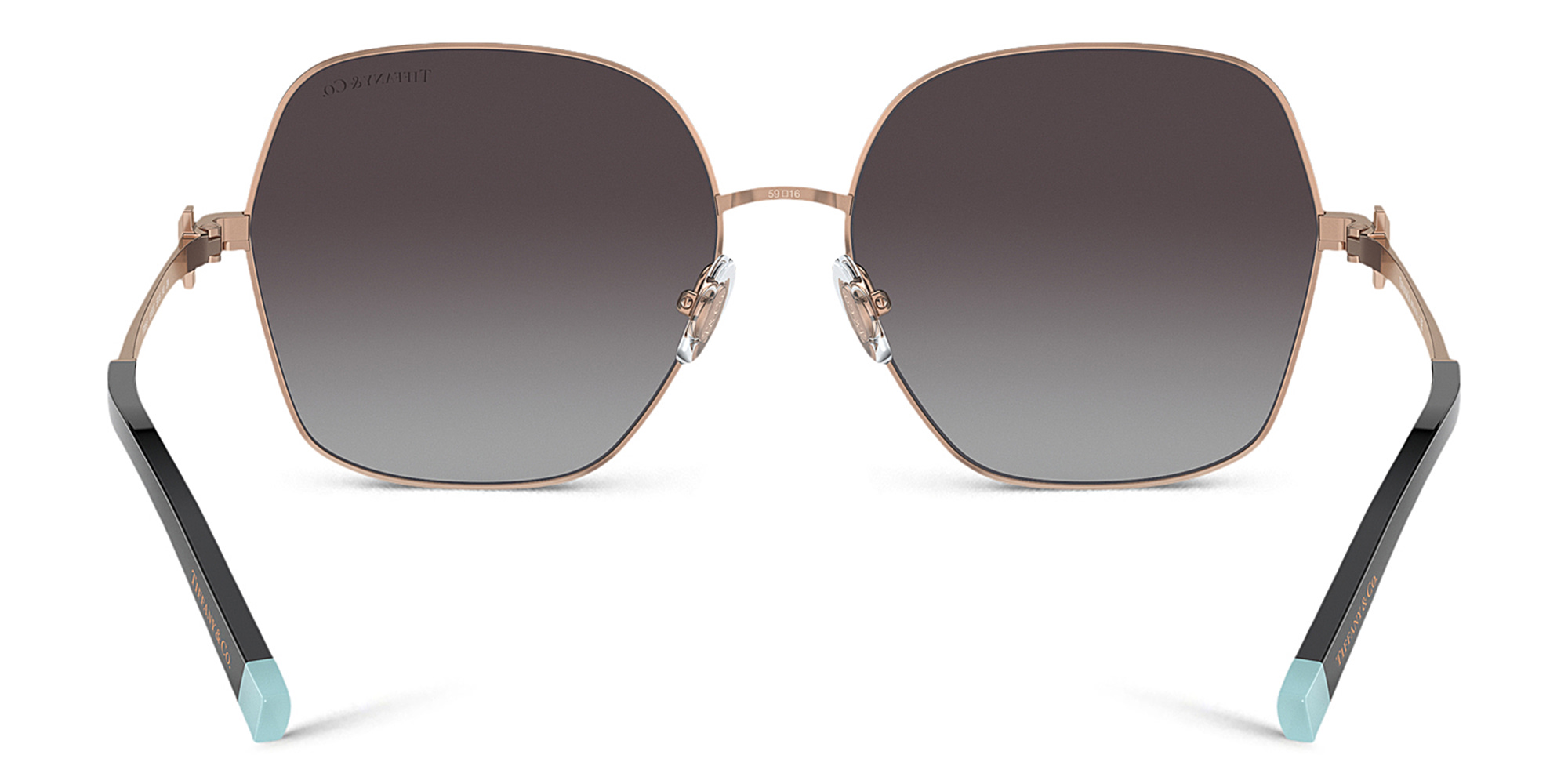 TIFFANY Oversized Irregular Sunglasses in Black – Product Photo 4