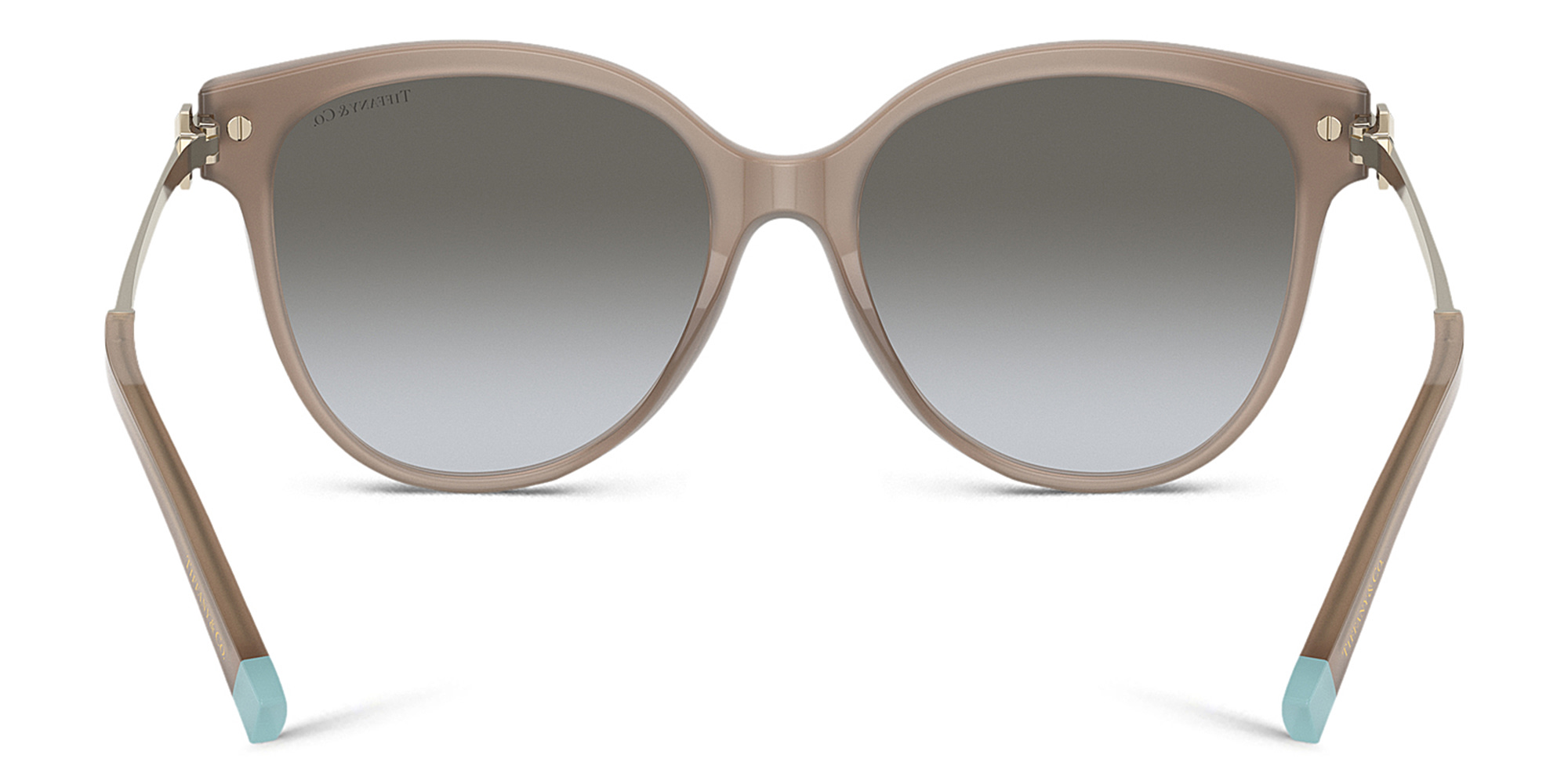 Shop TIFFANY Oversized Round Sunglasses in Nude online.
