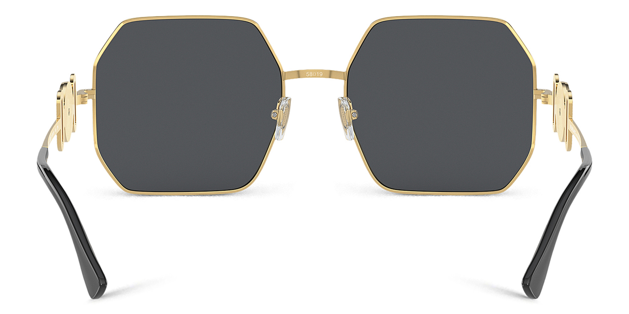VERSACE Medusa-Embellished Irregular Sunglasses in Gold – Product Photo 4