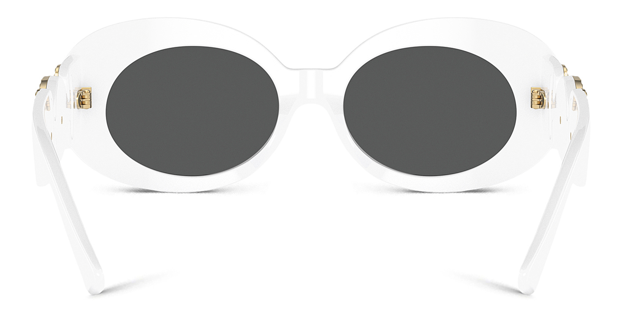 VERSACE Rhinestone-embellished Medusa Sunglasses in White – Product Photo 4