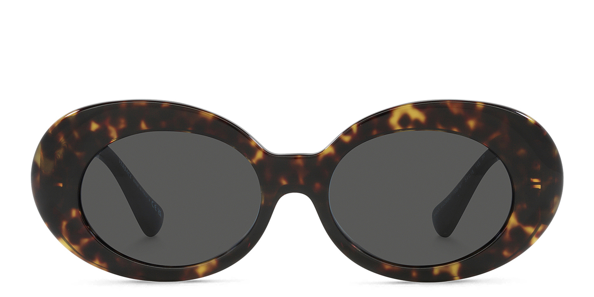 Shop VERSACE Rhinestone-embellished Medusa Sunglasses in Havana online.