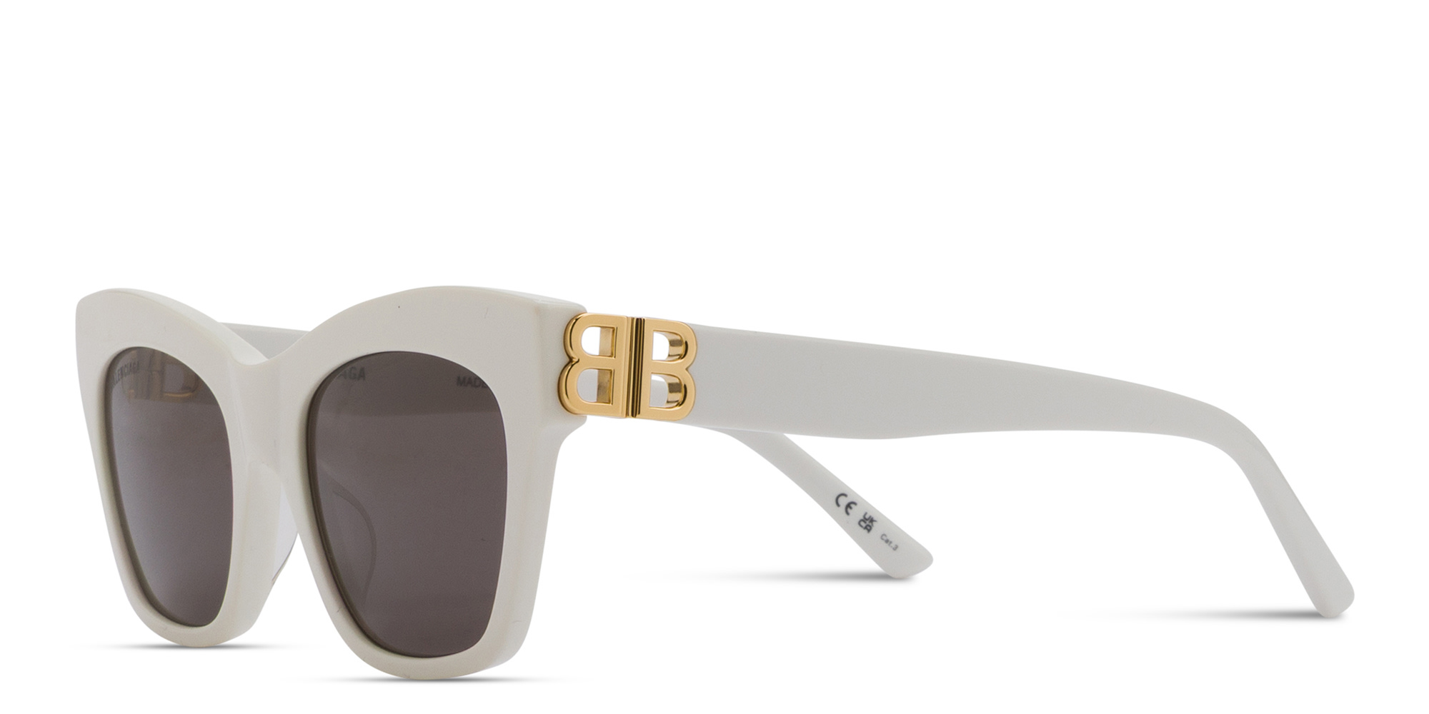 Shop BALENCIAGA Everyday Cat-Eye Sunglasses in White online.
