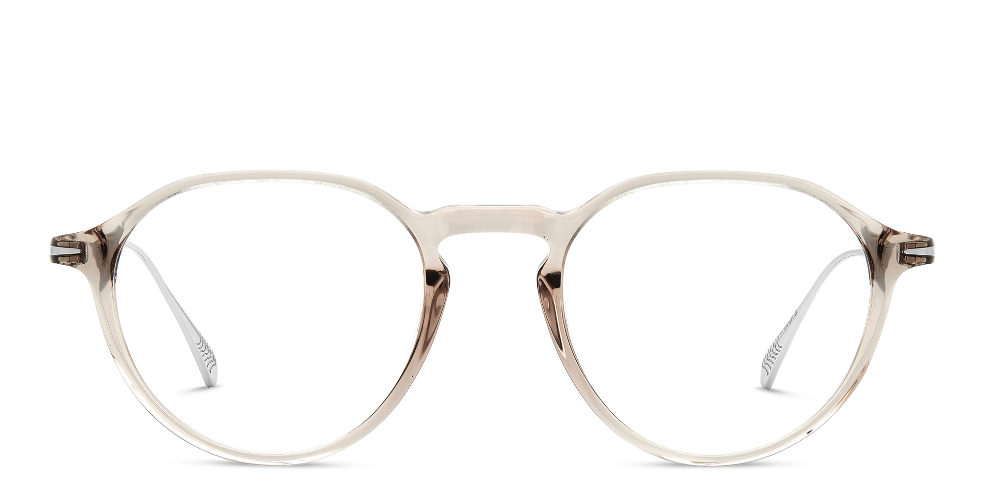 Shop DAVID BECKHAM Panthos Eyeglasses in Mud online.