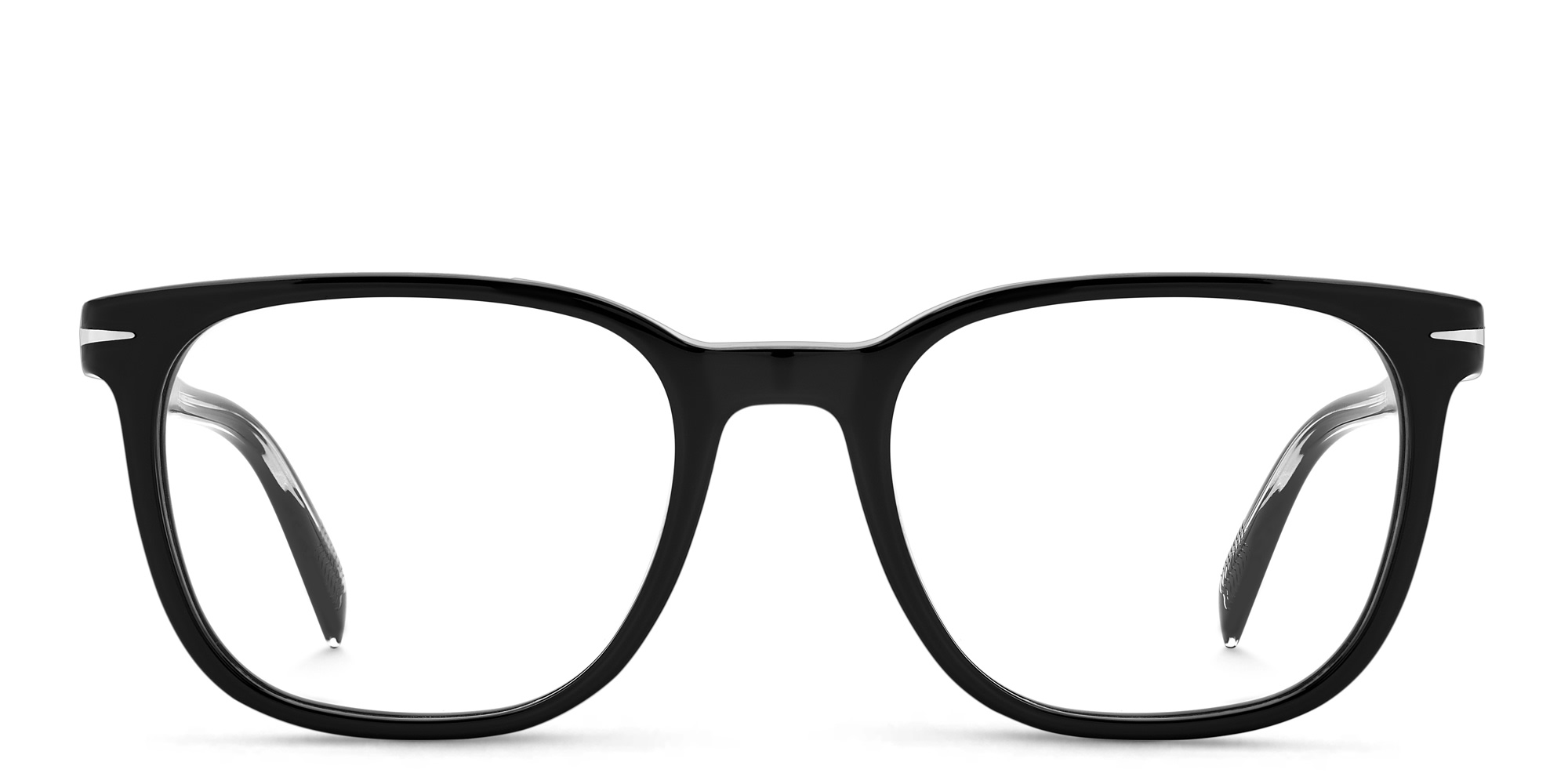 DAVID BECKHAM Square Eyeglasses in Black – Product Photo 1