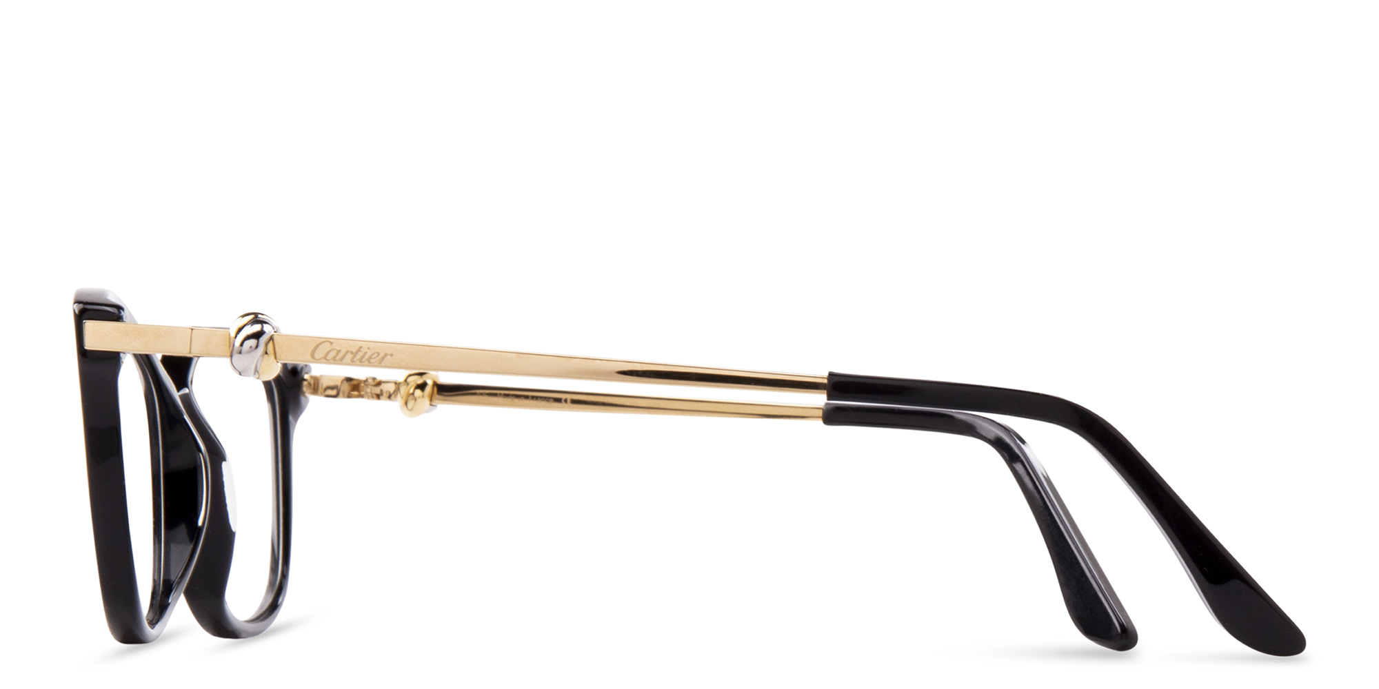 Shop Cartier Trinity Cat-Eye Eyeglasses in Black online.