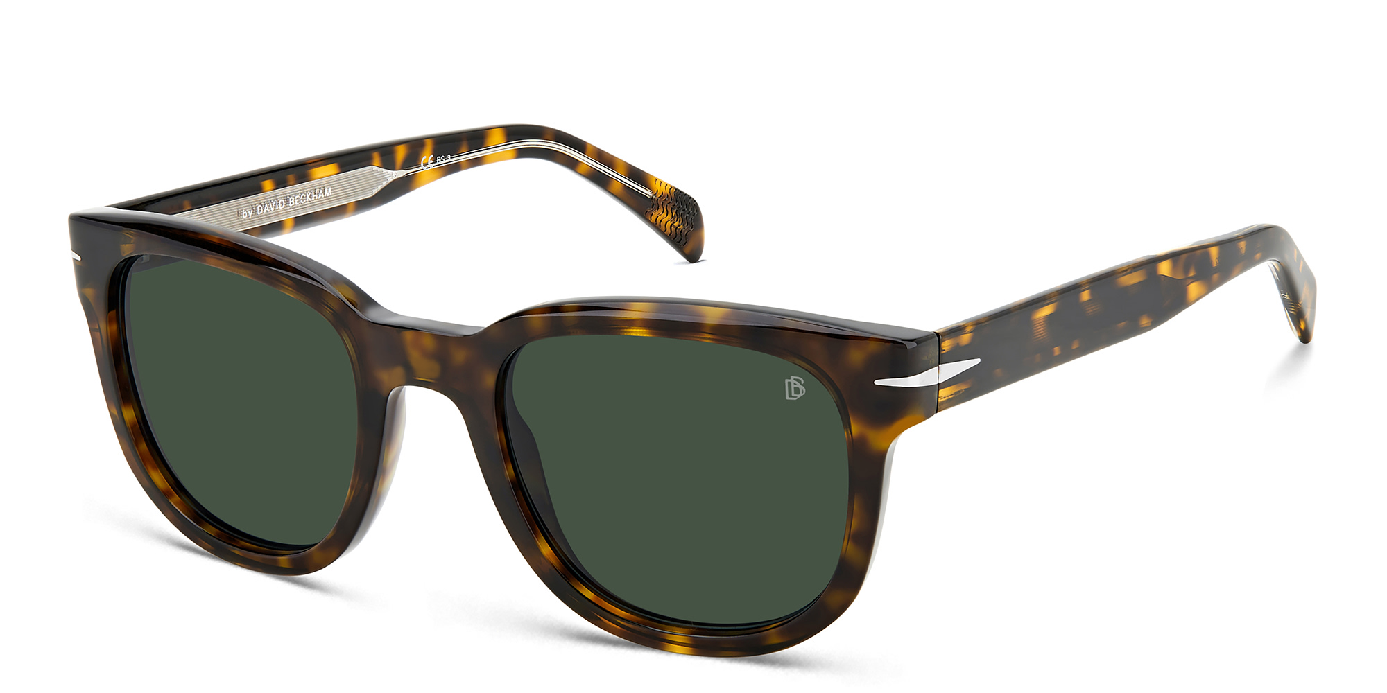 Shop DAVID BECKHAM Square Sunglasses in Havana online.