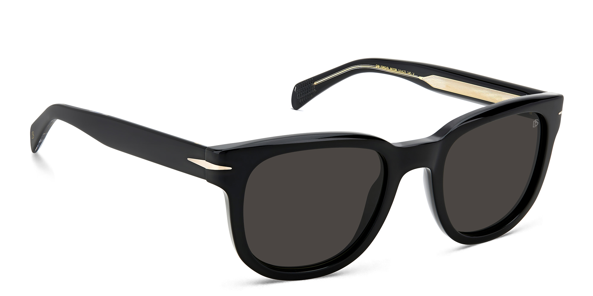 DAVID BECKHAM Square Sunglasses in Black – Product Photo 3