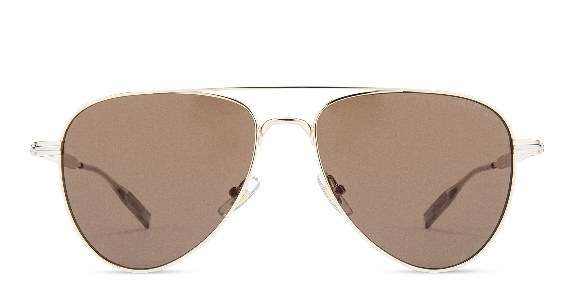 نظارات شمسية طراز بايلوت من مونت بلانك بلون ذهبي - صورة المنتج 1