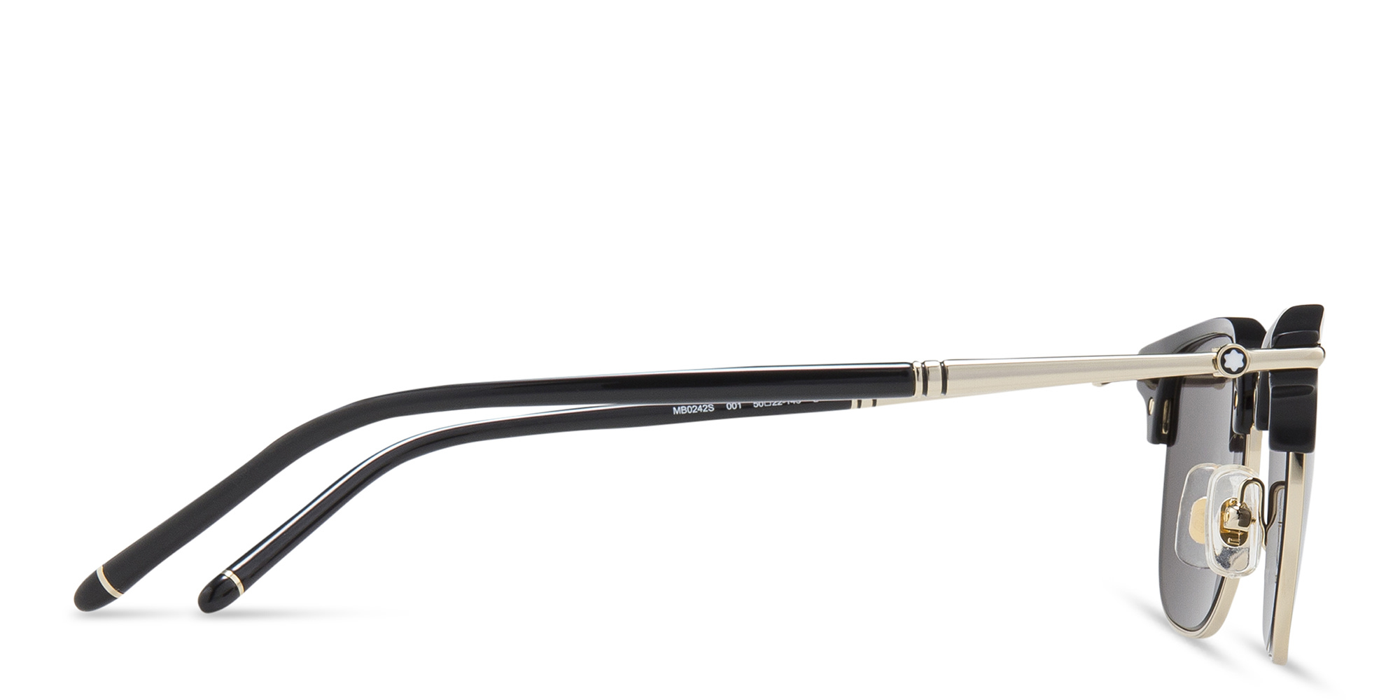 MONTBLANC Square Sunglasses in Black – Product Photo 4