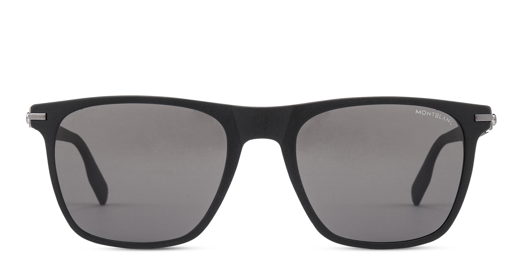 تسوق نظارات شمسية مستطيلة مونت بلانك بلون أسود أونلاين.